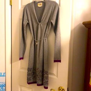 Title Nine Dress with Henna Print Sleeve & Hem Details